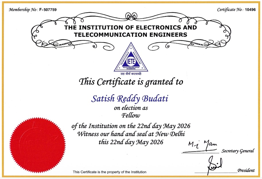 Fellow IETE certificate