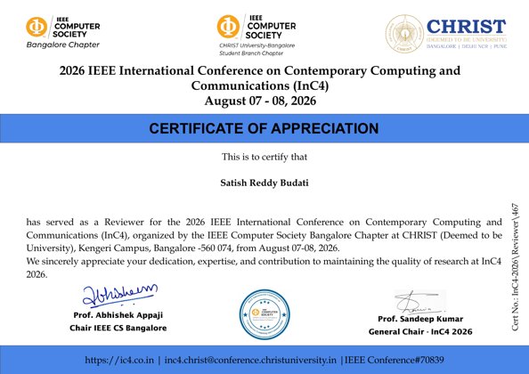IEEE InC4 2026 reviewer certificate thumbnail